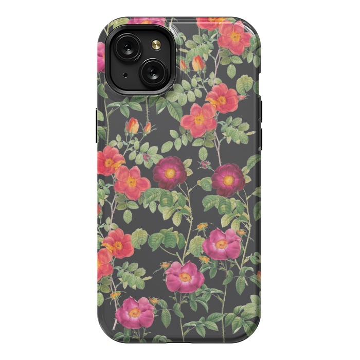 iPhone 15 Plus StrongFit Dark Roses by Zala Farah