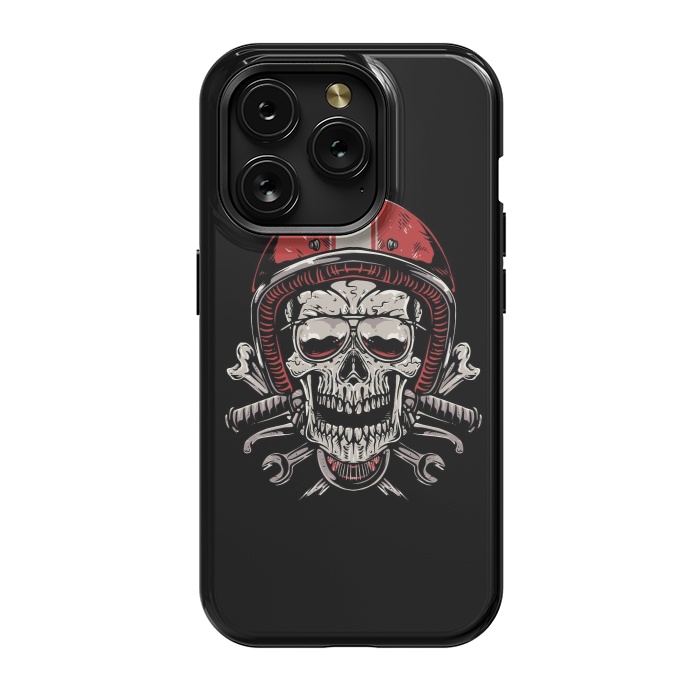iPhone 15 Pro StrongFit Skull Biker 4 by Afif Quilimo