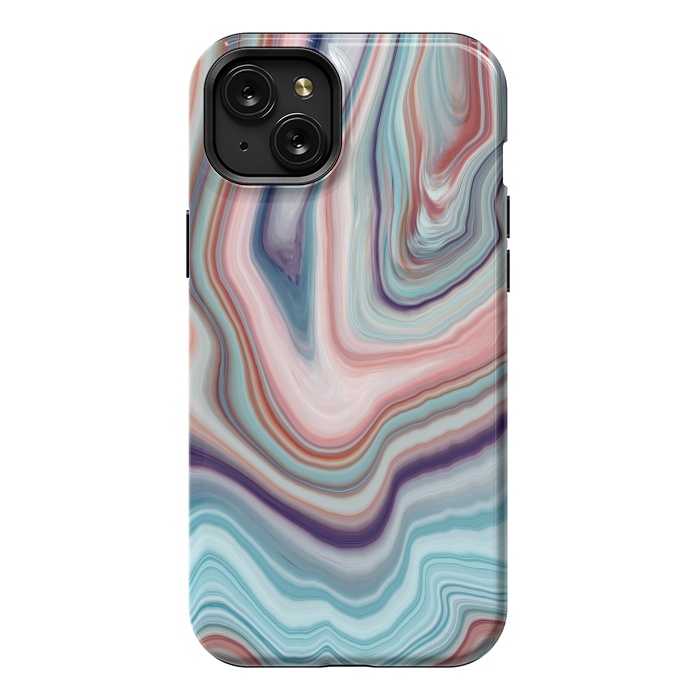 iPhone 15 Plus StrongFit Abstract Marble Design VI by ArtsCase