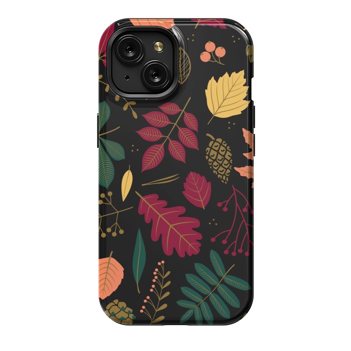 iPhone 15 StrongFit Autumn Pattern With Leaves by ArtsCase