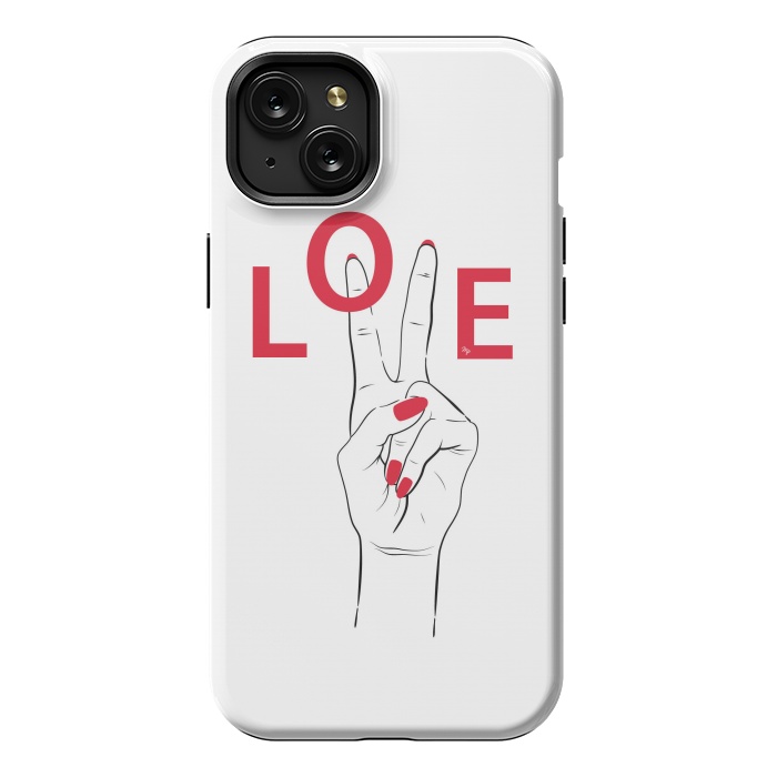 iPhone 15 Plus StrongFit Love Hand by Martina
