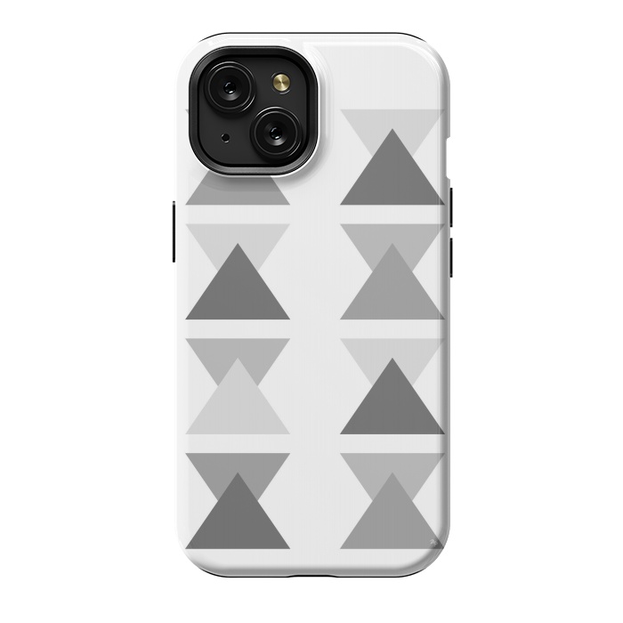 iPhone 15 StrongFit Gray Triangles by Martina