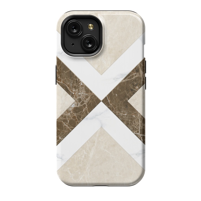 iPhone 15 StrongFit Decorative Marble Cross Design by ArtsCase