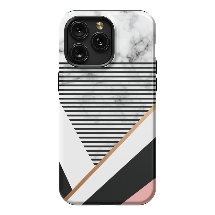 iPhone 15 Pro Max StrongFit Geometric Marble Design by ArtsCase