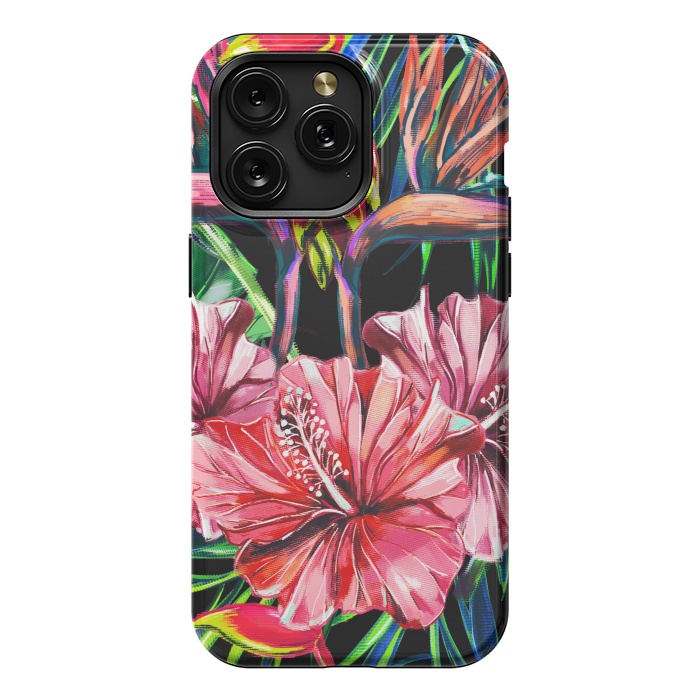 iPhone 15 Pro Max StrongFit Beautiful Trendy Seamless Floral Jungle Pattern by ArtsCase