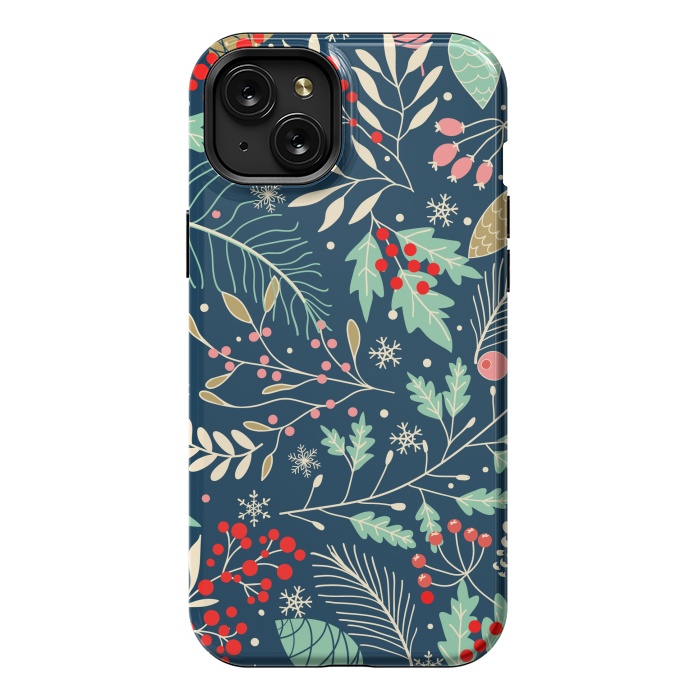 iPhone 15 Plus StrongFit Christmas Floral Design III by ArtsCase