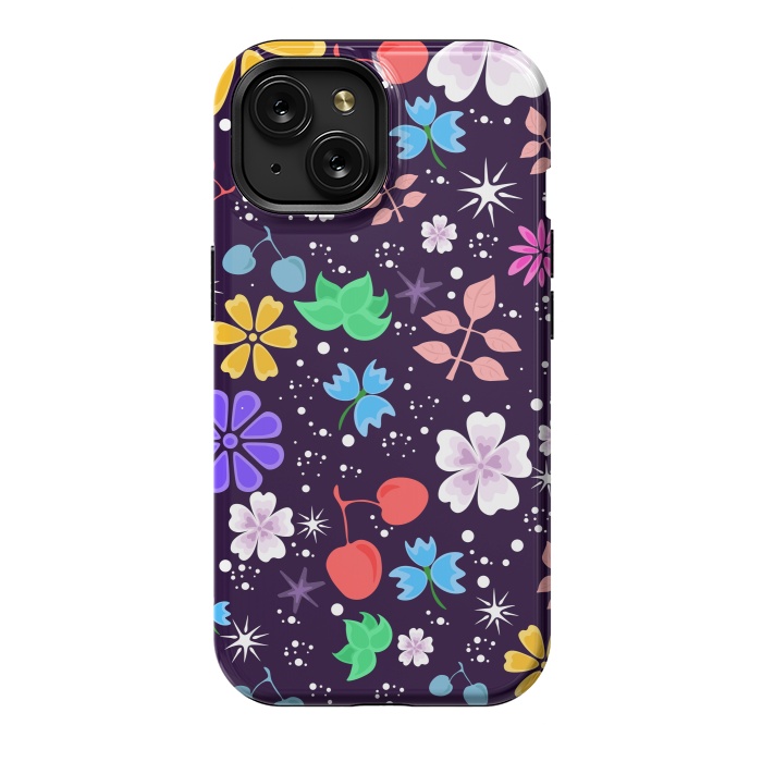 iPhone 15 StrongFit Flowers with Purple Tones XXX  by ArtsCase