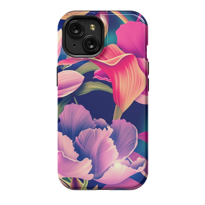 iPhone 15 StrongFit Tropical Flowers XVII by ArtsCase