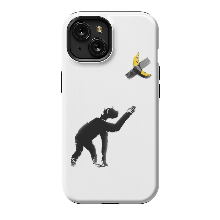 iPhone 15 StrongFit Chimpanzee and Banana Taped by Afif Quilimo