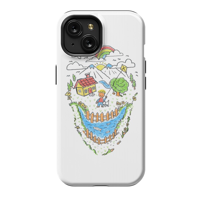 iPhone 15 StrongFit Skull Kid Draw 1 by Afif Quilimo