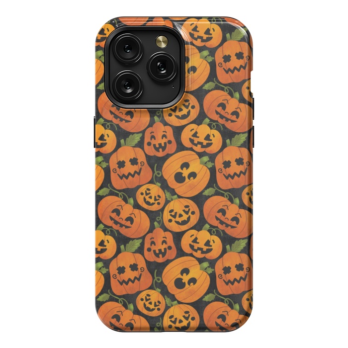iPhone 15 Pro Max StrongFit Funny Jack-O-Lanterns by Noonday Design