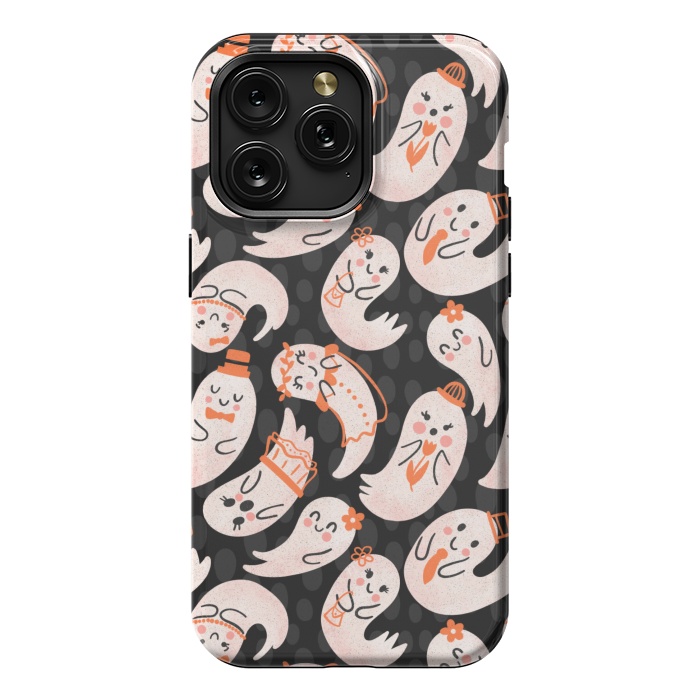 iPhone 15 Pro Max StrongFit Cute Ghost Friends by Noonday Design