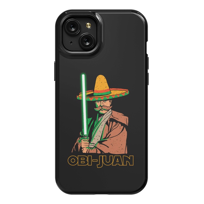 iPhone 15 Plus StrongFit Obi Juan Funny Mexican Sombrero Cinco de Mayo by Vó Maria