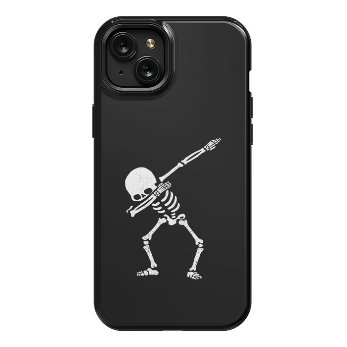 iPhone 15 Plus StrongFit Dabbing Skeleton Dab Pose Hip Hop Skull by Vó Maria