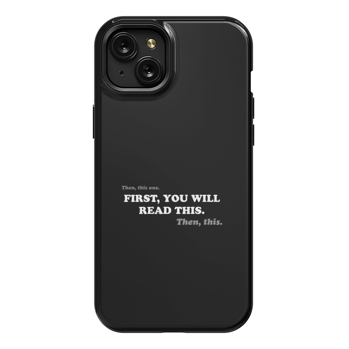 iPhone 15 Plus StrongFit Don't Read - Funny Book Lover by Vó Maria