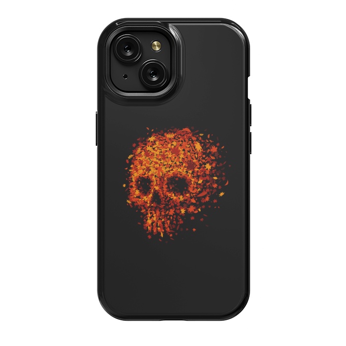 iPhone 15 StrongFit Autumn Skull - Fall Leaves by Vó Maria