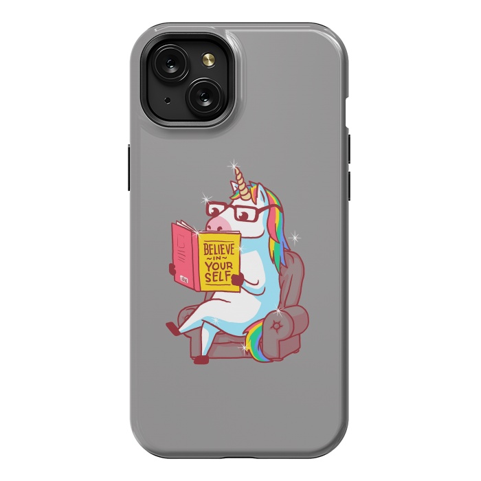 iPhone 15 Plus StrongFit Unicorn Believe Yourself Self Affirmation Book by Vó Maria
