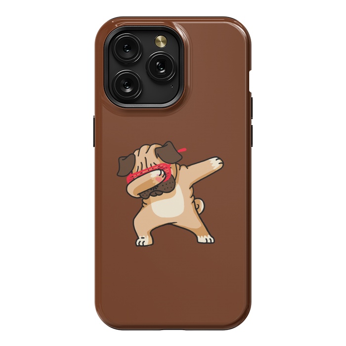 iPhone 15 Pro Max StrongFit Dabbing Pug by Vó Maria