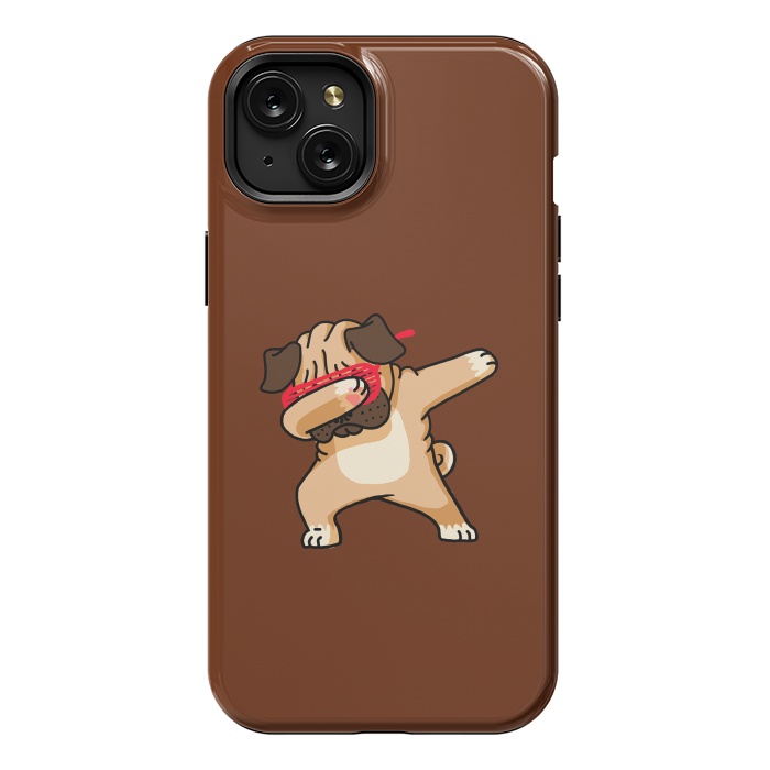 iPhone 15 Plus StrongFit Dabbing Pug by Vó Maria