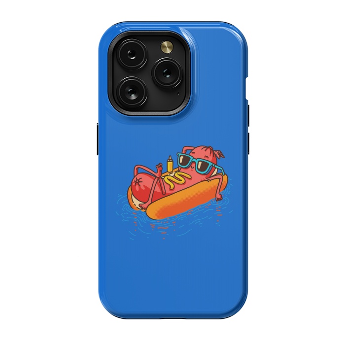 iPhone 15 Pro StrongFit Hot Dog Summer Vacation Swimming Pool by Vó Maria