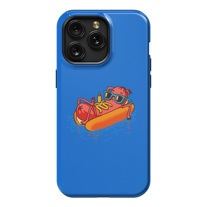 iPhone 15 Pro Max StrongFit Hot Dog Summer Vacation Swimming Pool by Vó Maria