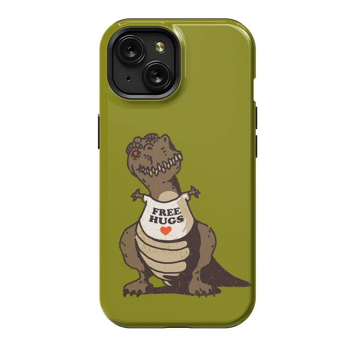 iPhone 15 StrongFit T-Rex Free Hugs by Vó Maria