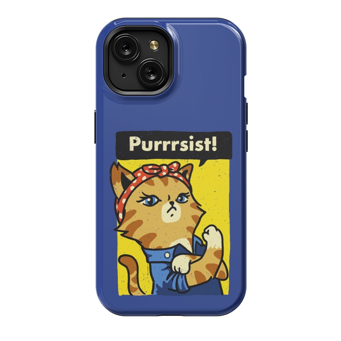 iPhone 15 StrongFit Purrsist Cat 2 We Can Do It Cat Lover by Vó Maria