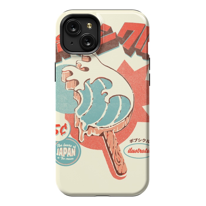 iPhone 15 Plus StrongFit Great Wave Ice Pop by Ilustrata