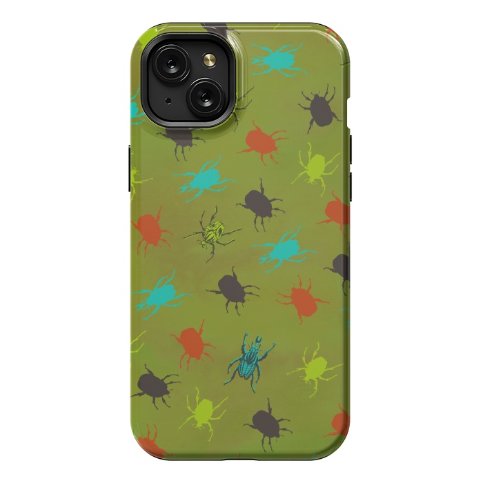 iPhone 15 Plus StrongFit Beetles & Bugs by Lotti Brown