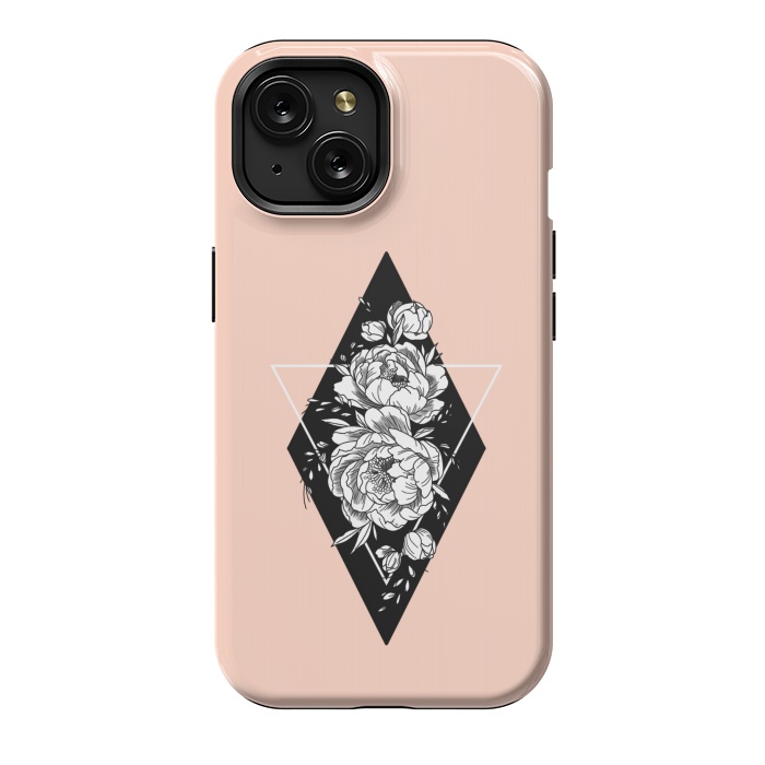 iPhone 15 StrongFit Floral diamond by Jms