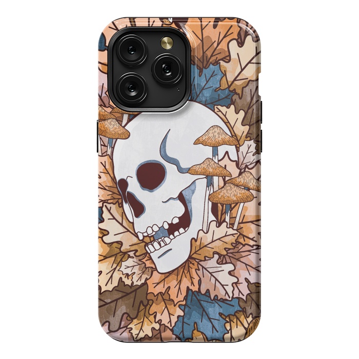 iPhone 15 Pro Max StrongFit The autumnal skull and mushrooms by Steve Wade (Swade)