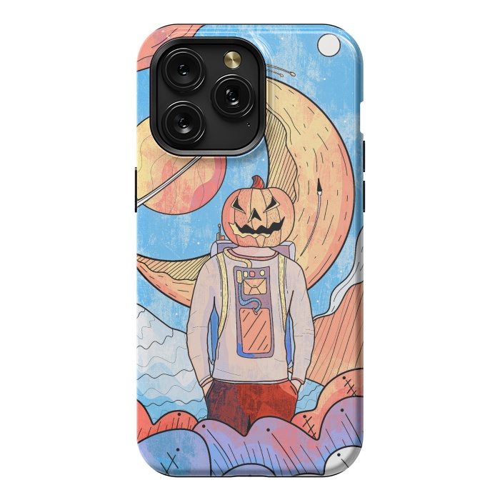 iPhone 15 Pro Max StrongFit The pumpkin astronaut  by Steve Wade (Swade)