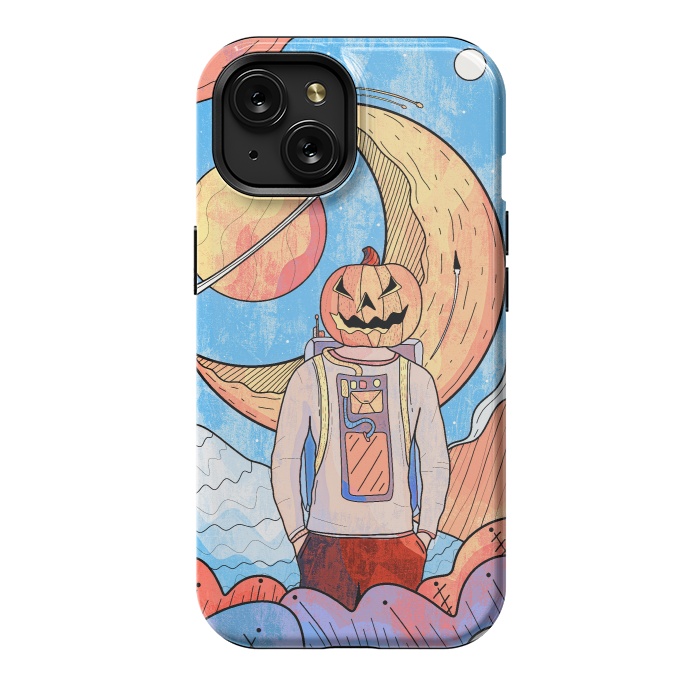 iPhone 15 StrongFit The pumpkin astronaut  by Steve Wade (Swade)