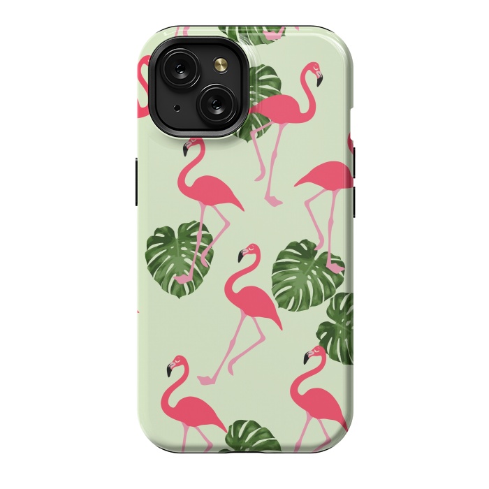 iPhone 15 StrongFit Flamingos  by Winston