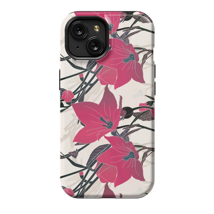 iPhone 15 StrongFit Red flowers 2 by Winston