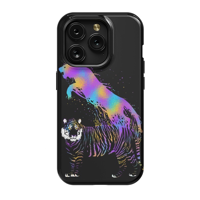 iPhone 15 Pro StrongFit Tiger ink colorful by Alberto