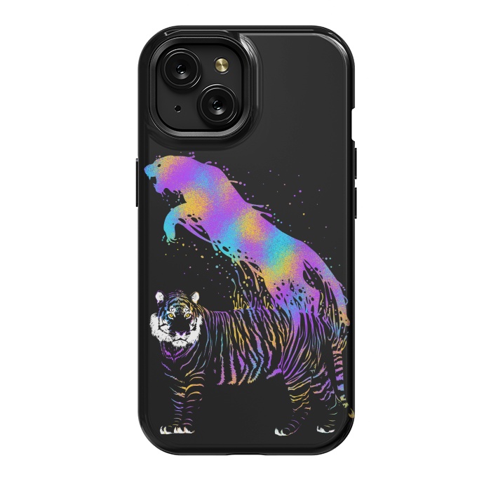 iPhone 15 StrongFit Tiger ink colorful by Alberto