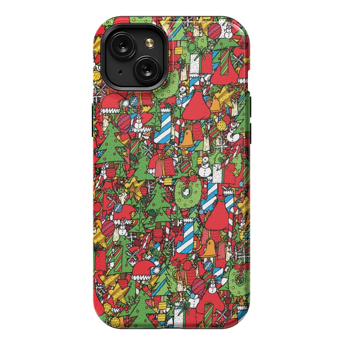 iPhone 15 Plus StrongFit The festive pattern by Steve Wade (Swade)