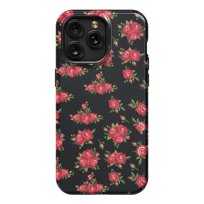 iPhone 15 Pro Max StrongFit red pretty roses by MALLIKA