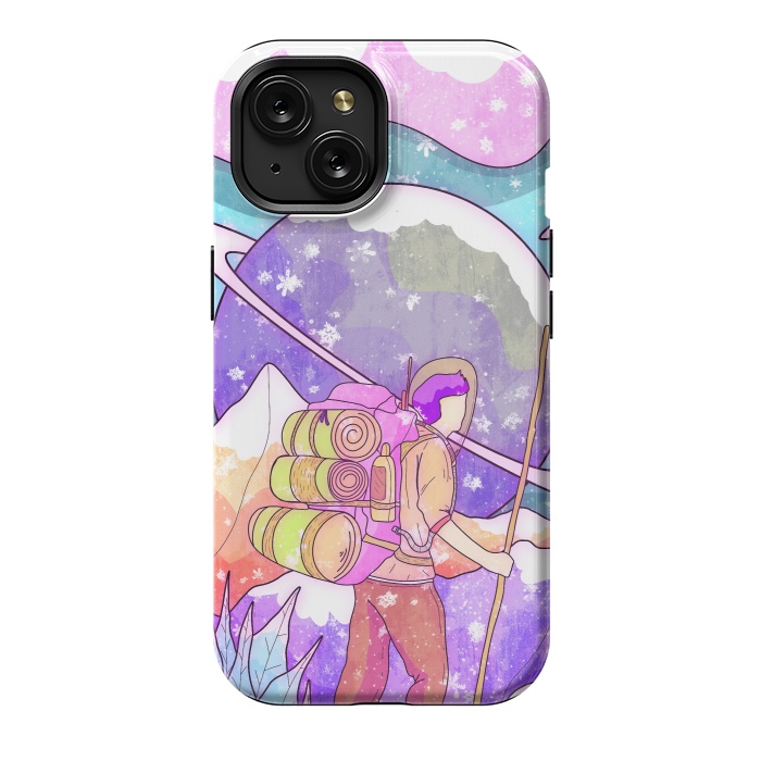 iPhone 15 StrongFit The winter space pilgrim by Steve Wade (Swade)
