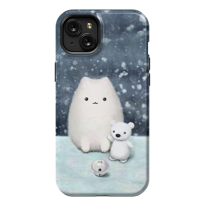 iPhone 15 Plus StrongFit Winter cat by Laura Nagel