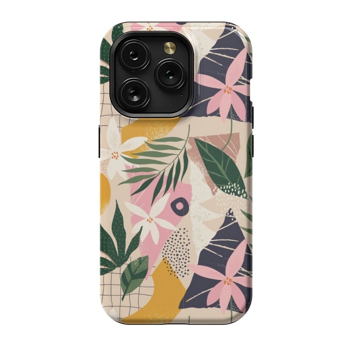 iPhone 15 Pro StrongFit tropical love leaves 2 by MALLIKA