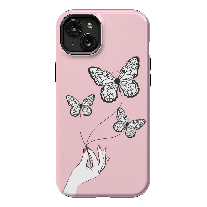 iPhone 15 Plus StrongFit Butterfly Game by Martina