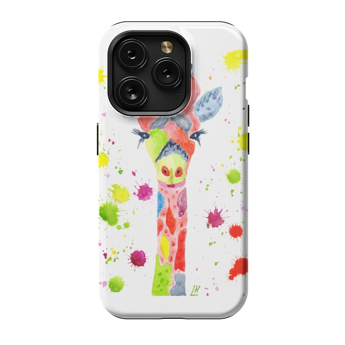iPhone 15 Pro StrongFit Giraffe watercolor 2 by ArtKingdom7