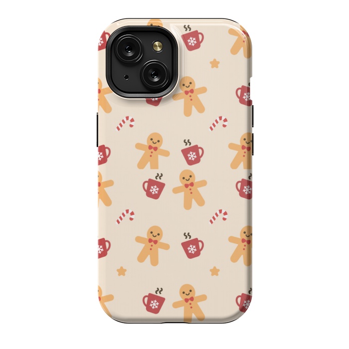 iPhone 15 StrongFit ginger bread love 3  by MALLIKA