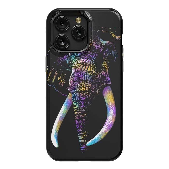 iPhone 15 Pro Max StrongFit Colorful Elephant by Alberto