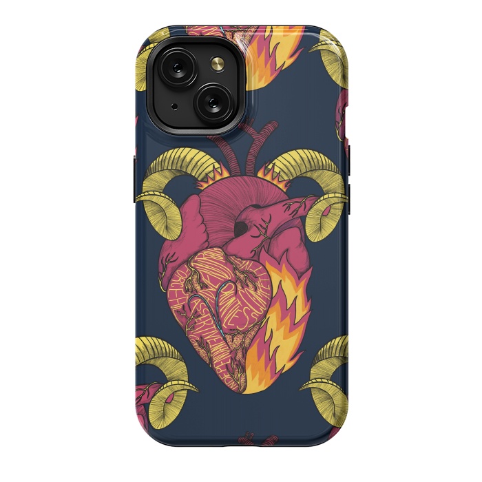 iPhone 15 StrongFit Aries Heart by Ranggasme