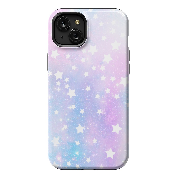 iPhone 15 Plus StrongFit Rainbow galaxy and stars by Oana 