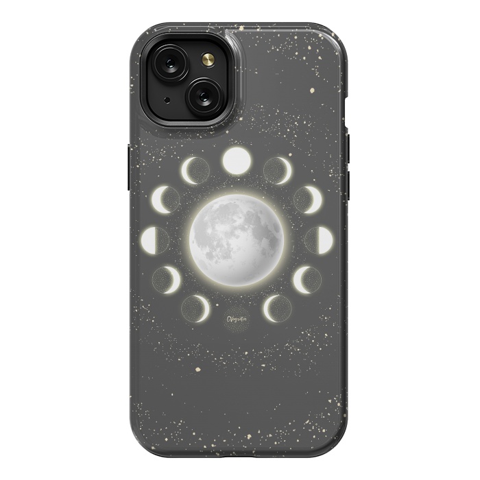 iPhone 15 Plus StrongFit Telescope Dreamy Shine-Phases of the Moon by ''CVogiatzi.