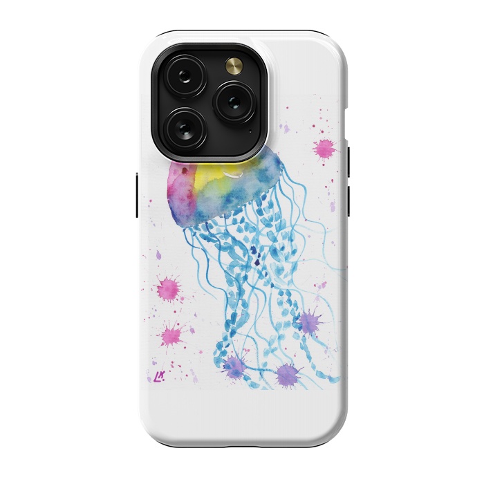 iPhone 15 Pro StrongFit Jellyfish watercolor 22 by ArtKingdom7